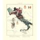 Carta antica dell'Italia disegnata con Garibaldi
