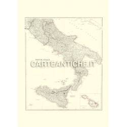 Mappa Sud Italia 1844