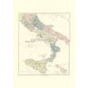 Mappa antica Sud Italia 1901