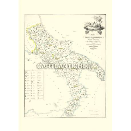 Carta dei prodotti alimentari - Regno delle due Sicilie (1866)