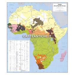 Carta antica: Africa 10 - Gruppi etnolinguistici 1959