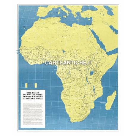 Carta antica: Africa 11 - Mappa delle tribù africane 1972